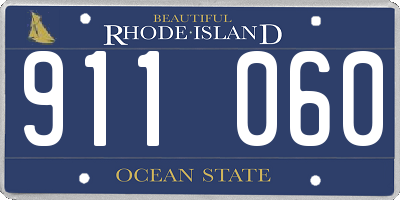 RI license plate 911060