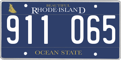 RI license plate 911065