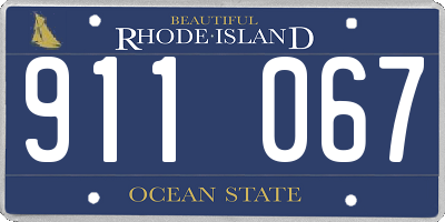 RI license plate 911067