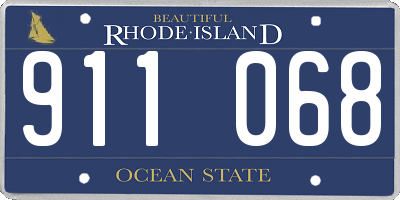 RI license plate 911068