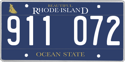RI license plate 911072