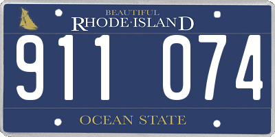 RI license plate 911074
