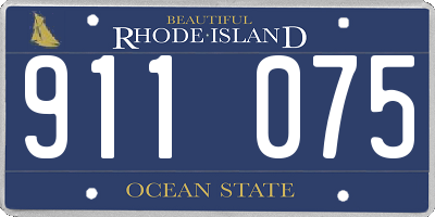 RI license plate 911075