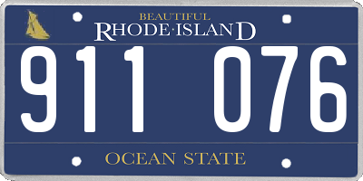 RI license plate 911076