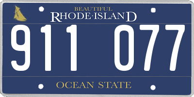 RI license plate 911077