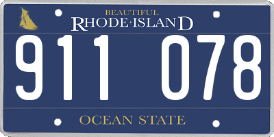 RI license plate 911078
