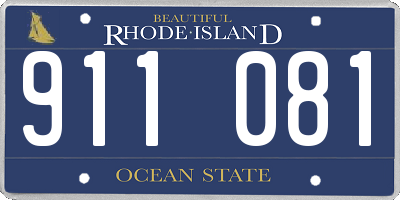 RI license plate 911081