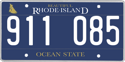RI license plate 911085