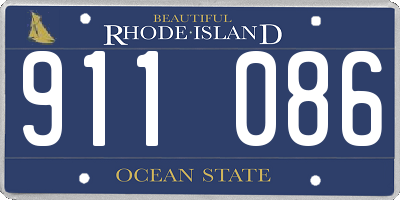 RI license plate 911086