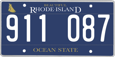 RI license plate 911087