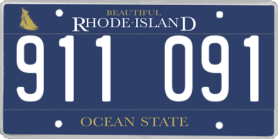 RI license plate 911091