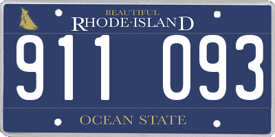 RI license plate 911093