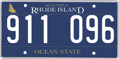 RI license plate 911096