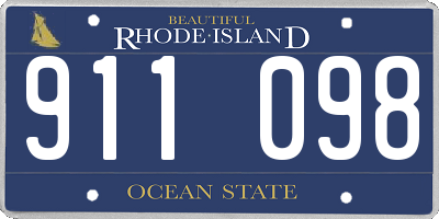RI license plate 911098