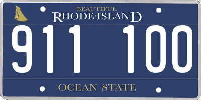 RI license plate 911100
