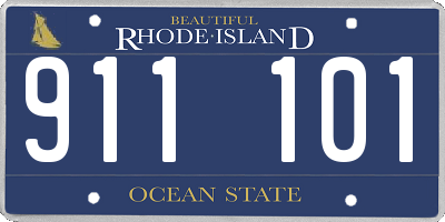 RI license plate 911101