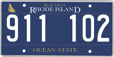 RI license plate 911102