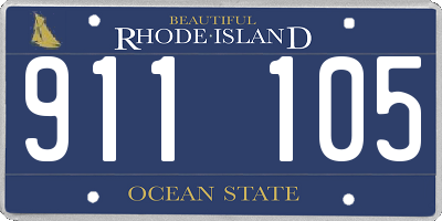 RI license plate 911105