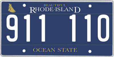 RI license plate 911110