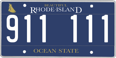 RI license plate 911111