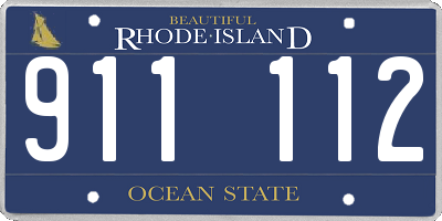 RI license plate 911112