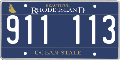 RI license plate 911113