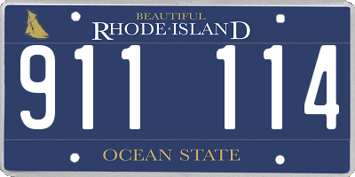 RI license plate 911114