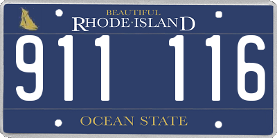RI license plate 911116