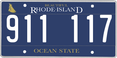 RI license plate 911117