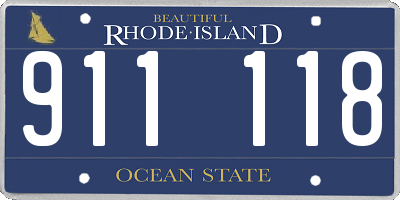 RI license plate 911118