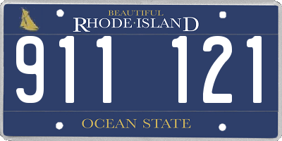 RI license plate 911121