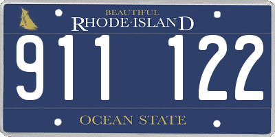 RI license plate 911122