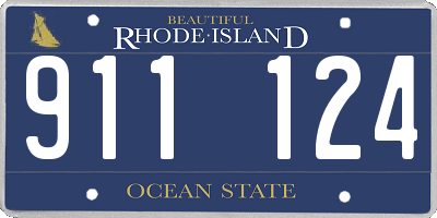 RI license plate 911124