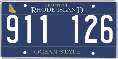 RI license plate 911126