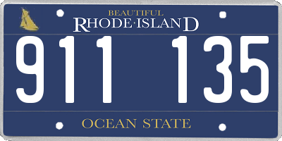 RI license plate 911135