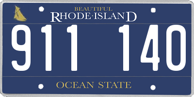 RI license plate 911140