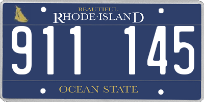 RI license plate 911145