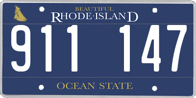 RI license plate 911147
