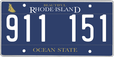 RI license plate 911151