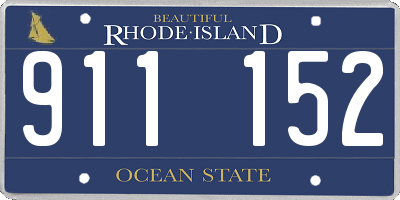RI license plate 911152