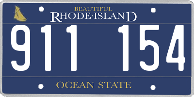 RI license plate 911154