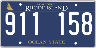 RI license plate 911158
