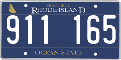 RI license plate 911165