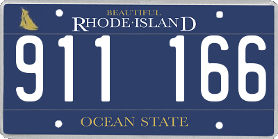 RI license plate 911166
