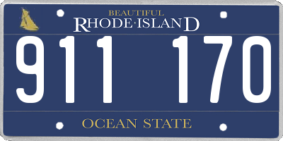 RI license plate 911170