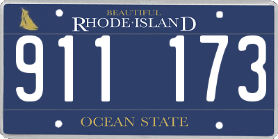 RI license plate 911173