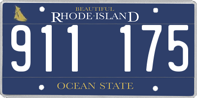 RI license plate 911175