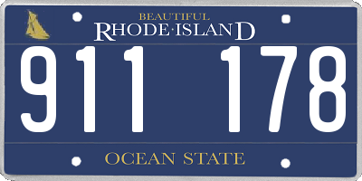 RI license plate 911178