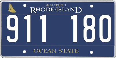 RI license plate 911180