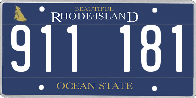 RI license plate 911181
